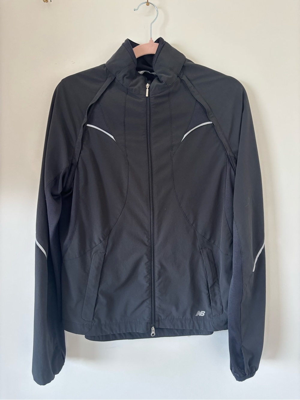 New Balance Men's Black Performance Full-Zip Jacket with Reflective Trim